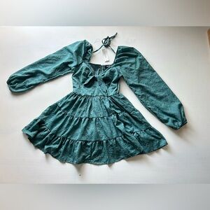 NWT Francesca’s Deep Teal Long Sleeve Dress